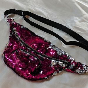 3/$20 Pink Reversible Flip Sequin Fanny Pack